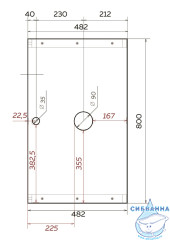 Столешница 1MARKA GRUNGE LOFT 80 Дуб Вотан