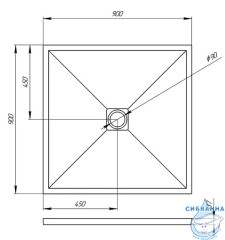 Поддон из искусственного камня Veconi 90x90 TZW20B-90-R1