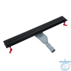 Лоток душевой, сифон 360, комбинированный затвор, перфорированная решетка, 800мм, черный, IDDIS, 975B8BL20DZ