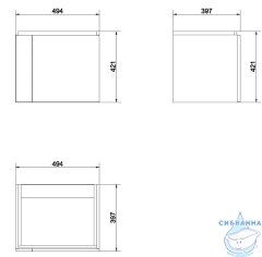 Тумба под раковину Cersanit Colour 50 SZ-COL-CM/COL/50, белая