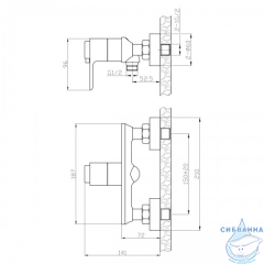 Смеситель для душа термостатический Rossinka RS50-41 (хром)