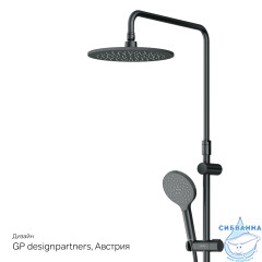 Душевая система AM.PM Like 220 1 режим F0780422 (чёрный матовый)