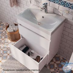 Тумба напольная с ящиками, белая, 60 см, Zodiac, IDDIS, ZOD6CBFi95 подходит ум. 3506000i28