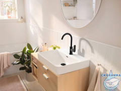 Смеситель для раковины Hansgrohe Rebris S 72536670 (черный матовый)