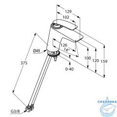 Смеситель для раковины Kludi Balance 520269175 (без донного клапана)