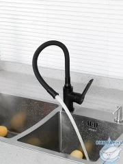 Смеситель кухни Frap F4462 (черный матовый)