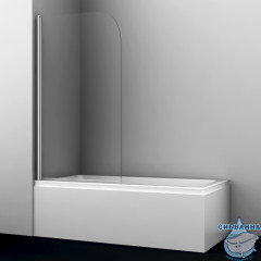 Шторка для ванны Wasserkraft Leine 35P01-80 80x140 профиль хром, стекло прозрачное 