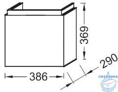 Тумба Jacob Delafon Rythmik 39 коричневый с раковиной Rythmik 40