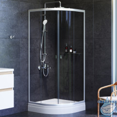 Душевое ограждение AM.PM X-Joy Twin Slide 80х80W88G-205-080MT64 профиль хром, стекло прозрачное (без поддона)