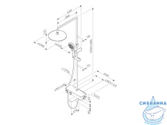 Душевая система Am.Pm Inspire V2.0 250 1 режим F0750A500 (хром)