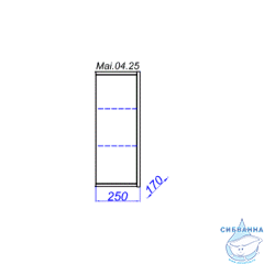 Шкаф навесной Aqwella 5 Stars Miami 25 дуб сонома