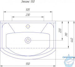 Мебельная раковина 1Marka Элеганс 55