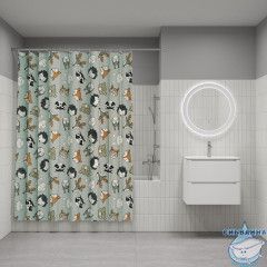 Штора для ванной, 200x180 см, Полиэстер, IDDIS, BA02P18i11