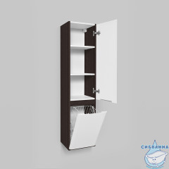 Шкаф пенал Am.Pm Bliss 34 R венге/белый глянец