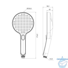 Лейка для душа Iddis Esper 130 3 режима ESP3FCRi18 (хром/белый)