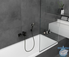 Смеситель для ванны Hansgrohe Vernis Shape 71450670 (черный матовый)