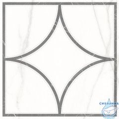 7346-0002-1001 Декор кер. Каррара Нова_LB Бел. 45*45 _геометрия_ 1 \4