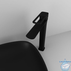 Смеситель для настольного умывальника, черный матовый, Slide, IDDIS, SLIBL01i01