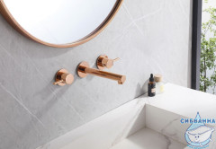 Смеситель для раковины встраиваемый ABBER Emotion AF88121RG (розовое золото)