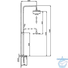 Душевая система Frap F2431 200 1 режим (хром/белый)