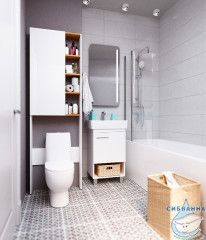 Пенал зеркальный 1Marka  Gaula 60Н белый глянцевый