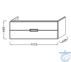 Тумба под раковину Jacob Delafon Reve 120 EB1137-442 серый антрацит