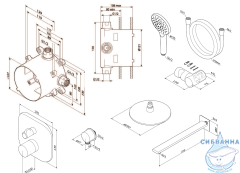 Душевая система Am.Pm 250 1 режим FM005RH00  (хром)