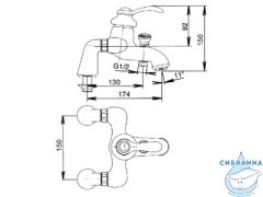 Смеситель для ванны Jacob Delafon Fairfax E71091-CP