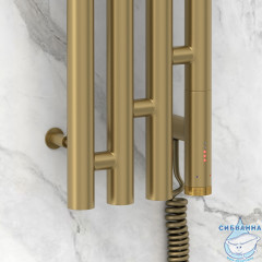 Полотенцесушитель электрический Сунержа Кантата 120 (с возможностью скрытого подключения) (золотой шёлк)