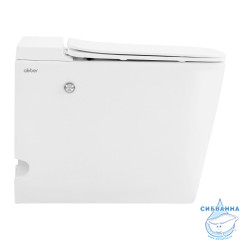 Унитаз приставной импульсный Abber Rechteck AC1213P с сиденьем Soft Close (микролифт) (белый)