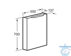 Зеркальный шкаф Roca Oleta 50 R белый матовый A857644501