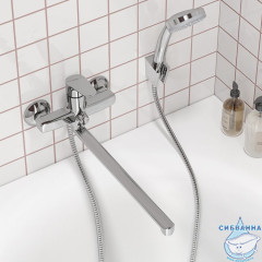 Смеситель для ванны с длинным изливом с керамическим дивертором Zodiac, IDDIS, ZODSBL2i10