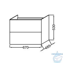 Тумба под раковину Jacob Delafon Odeon Up 70 EB890-N18 белый
