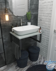 Столешница 1MARKA GRUNGE LOFT 60 Бетон светлый