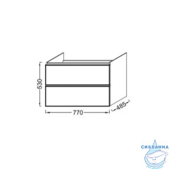 Тумба под раковину Jacob Delafon Odeon Up 80 EB895-N14 серый антрацит