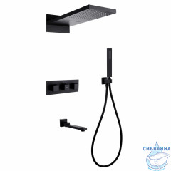 Душевая система Abber Daheim 230 1 режим AF8253B (черный матовый)