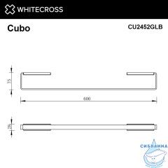 Полотенцедержатель 600 мм. WHITECROSS Cubo CU2452GLB (брашированное золото)