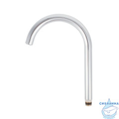 Излив для смесителя, кухня, J-образный, нерж. сталь, 183х227 мм, поворотный, хром, IDDIS, 995J18C5SM