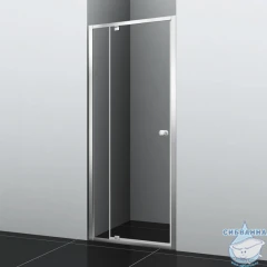 Дверь в нишу Wasserkraft  Aula 11P04 90 см профиль хром, стекло прозрачное 
