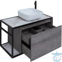 Тумба Aquanet Nova Lite Loft 90R 261655 с раковиной City-1 39 дуб рошелье