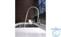 Смеситель для кухни Lemark Comfort LM3075C-Gray с подключением к фильтру (хром/серый)