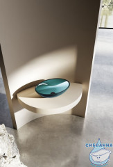 Раковина на столешницу 50 см ABBER Kristall AT2802Aquamarin