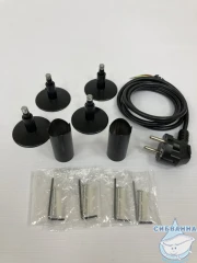 Полотенцесушитель электрический Санприз Классик П6 40х60 (черный матовый) (подключение универсальное)