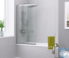  Шторка для ванны Wasserkraft Main 41S 41S02-80 40-80x140 профиль хром, стекло прозрачное