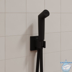 Гигиеническая лейка, черная матовая, IDDIS, SLMBL0Gi20