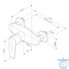 Cмеситель для душа AM.PM Gem F90A20000 (хром)