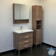 Тумба Comforty Никосия 70 дуб темный с раковиной Comforty 70 00-00008854