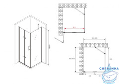 Душевое ограждение ABBER Zart AG08100P-S71 100x70 профиль хром, стекло  прозрачное (без поддона)