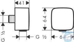 Шланговое подсоединение Hansgrohe FixFit 26457140 (бронза)