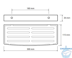 Полочка Bemeta Dark 102308080